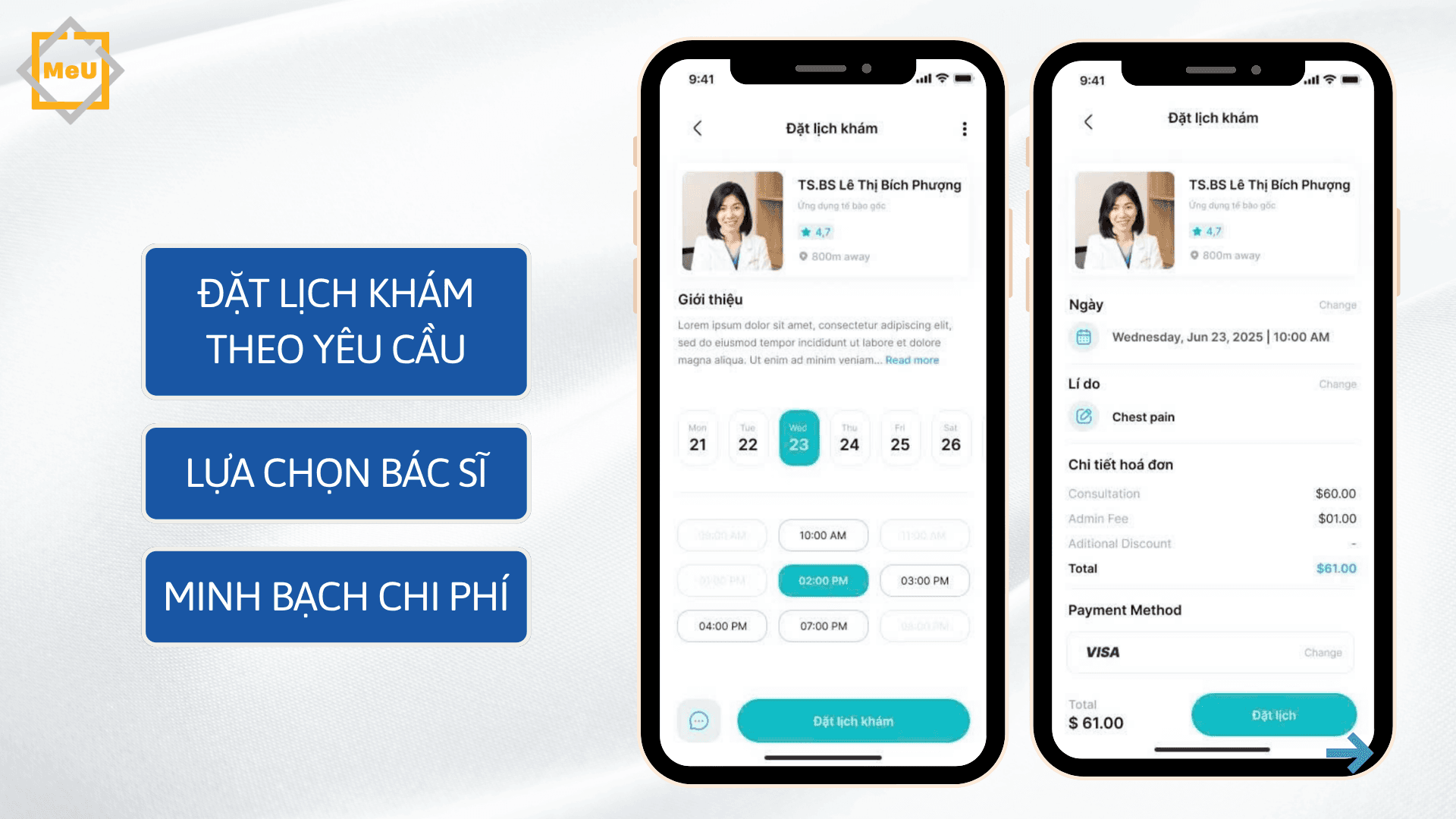 Đặt lịch khám và quản lý lịch hẹn thông minh