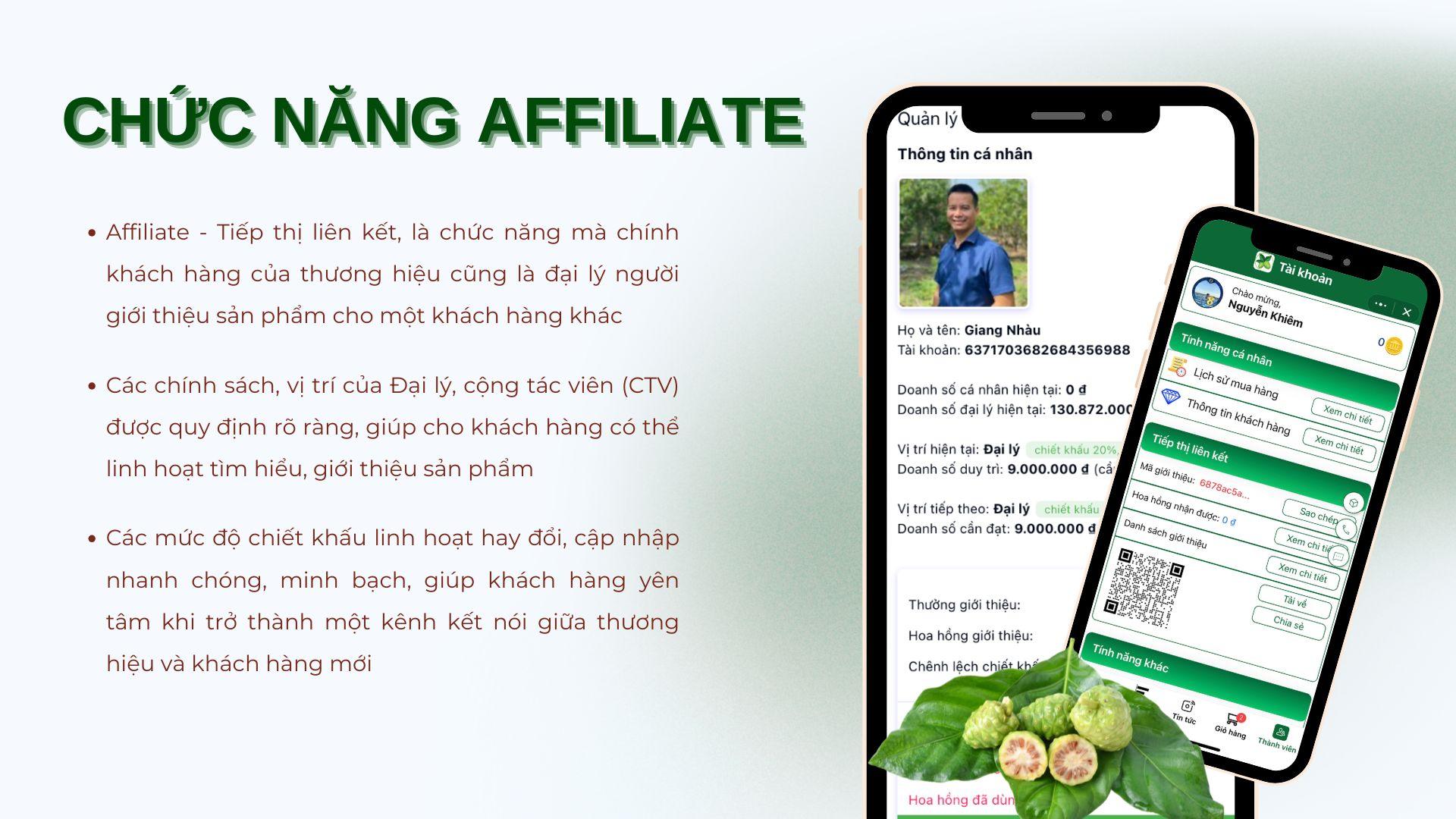 Chức năng affiliate